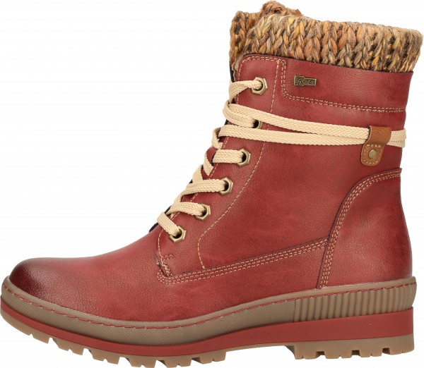 Relife Stiefelette Lederimitat/Textil Rot Warmfutter