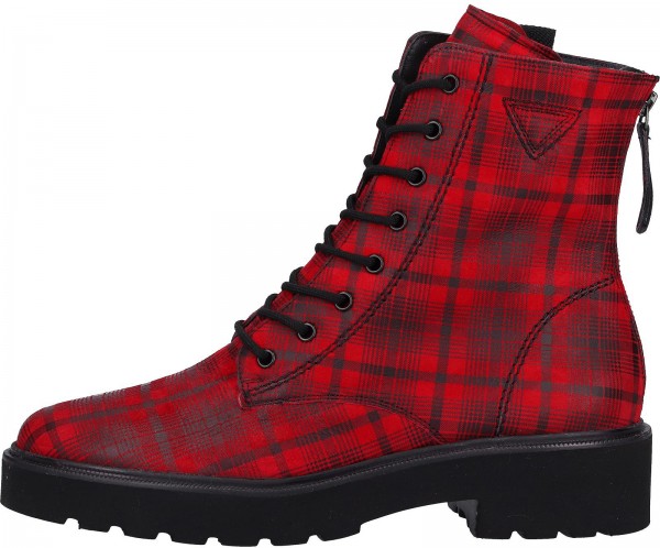 Paul Green Stiefelette Leder Rot/Schwarz