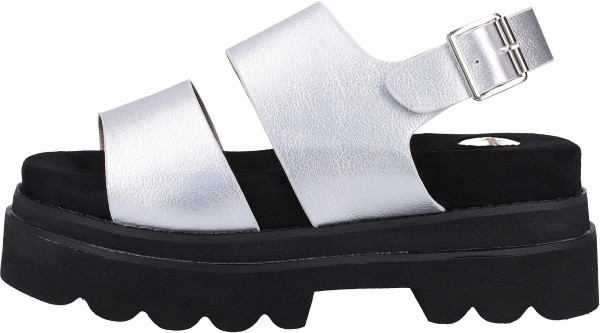 Buffalo Sandalen Lederimitat Silber