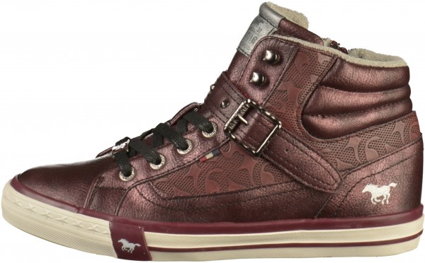 Mustang Sneaker Lederimitat Bordeaux
