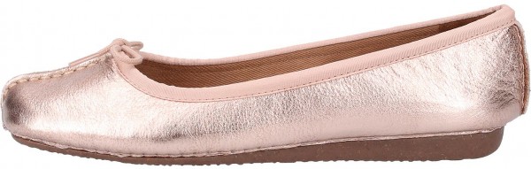 Clarks Ballerinas Leder Rosegold