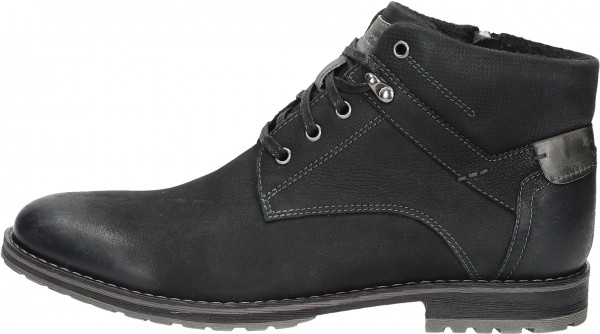 Bama Stiefelette Leder Schwarz