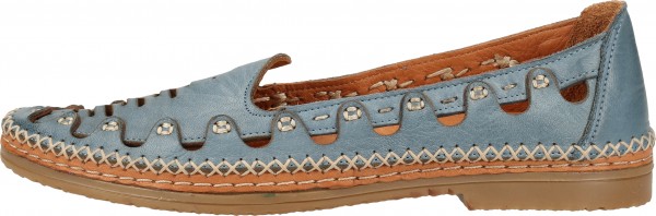Cosmos Comfort Slipper Leder Blau