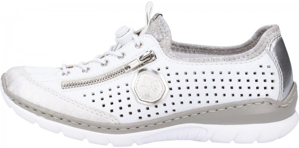 Rieker Halbschuhe Lederimitat Weiß
