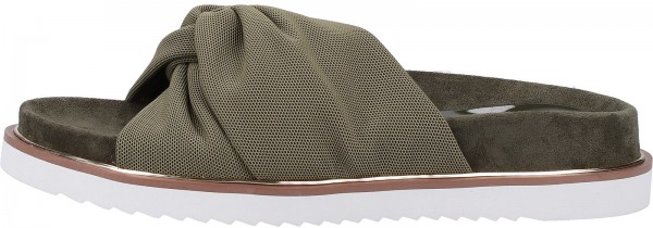 Buffalo Pantoletten Lederimitat Khaki