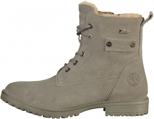 s.Oliver Stiefelette Leder Grau Warmfutter