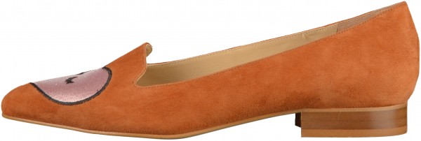 Mellow Yellow Slipper Veloursleder Camel