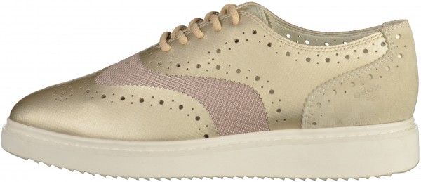 Geox Halbschuhe Lederimitat/Mesh Gold