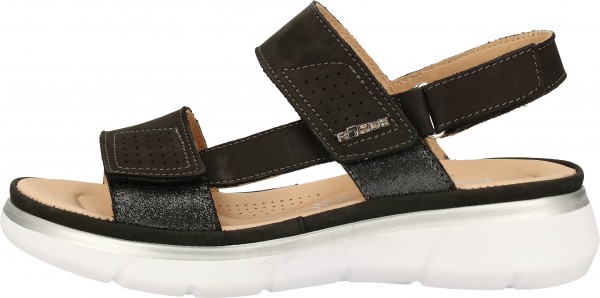 Rohde Sandalen Veloursleder Schwarz