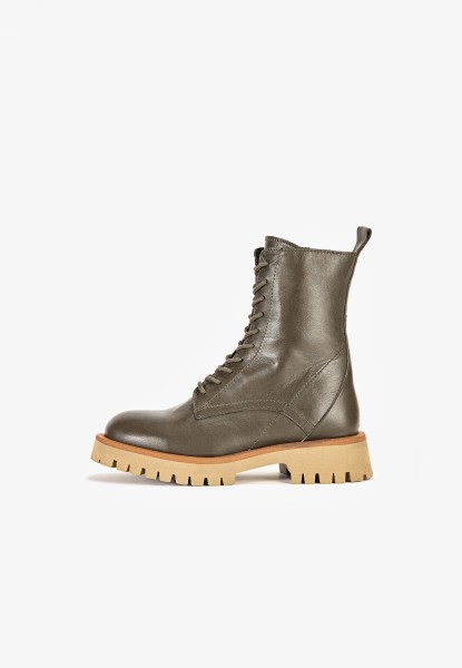Inuovo Booties Leather Khaki | Shop All 