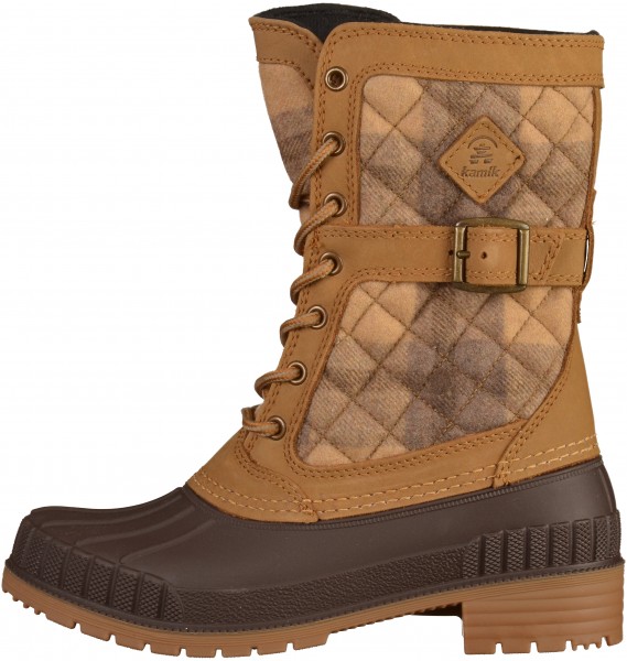 Kamik Stiefel Lederimitat Braun Warmfutter
