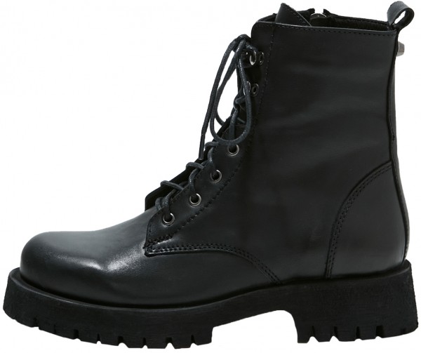 Inuovo Stiefelette Leder Schwarz