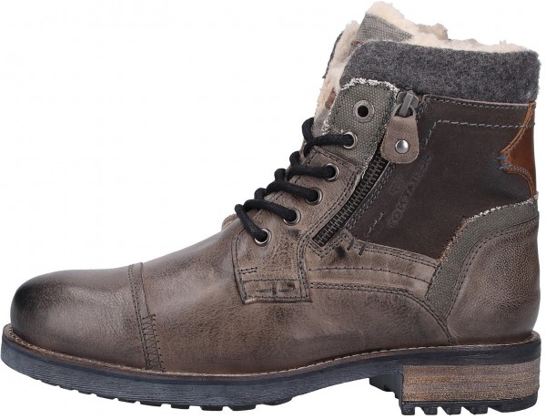 Tom Tailor Stiefelette Leder Grau Warmfutter