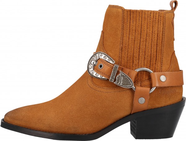 Buffalo Stiefelette Veloursleder Cognac