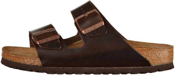 Birkenstock Arizona Pantoletten Fettleder Amalfi Testa Di Moro