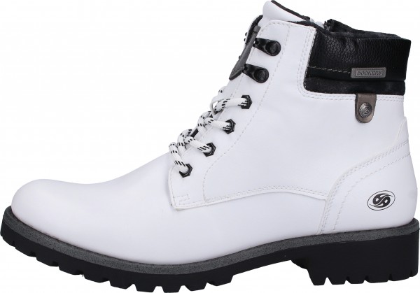 Dockers Stiefelette Lederimitat Weiß