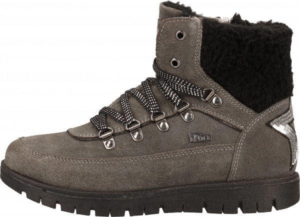 s.Oliver Stiefelette Leder Grau