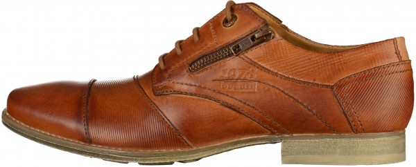 Bugatti Businessschuhe Glattleder Cognac