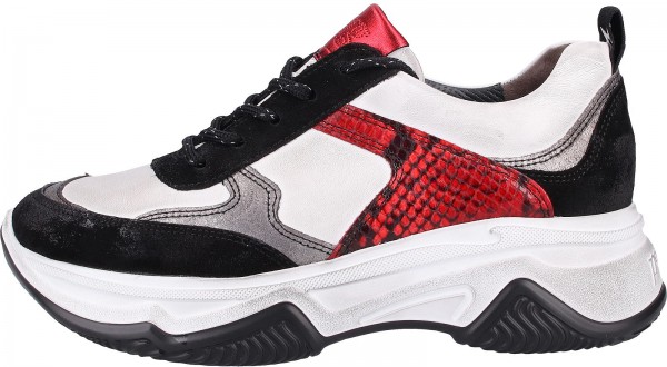 Paul Green Sneaker Leder Schwarz/Rot