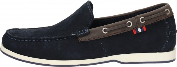 Venturini Milano Slipper Veloursleder Dunkelblau