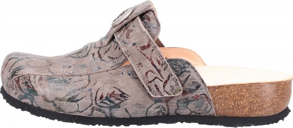 Think! Clogs Leder Taupe