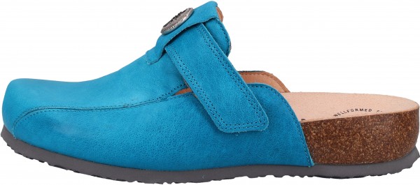 Think! Clogs Leder Hellblau