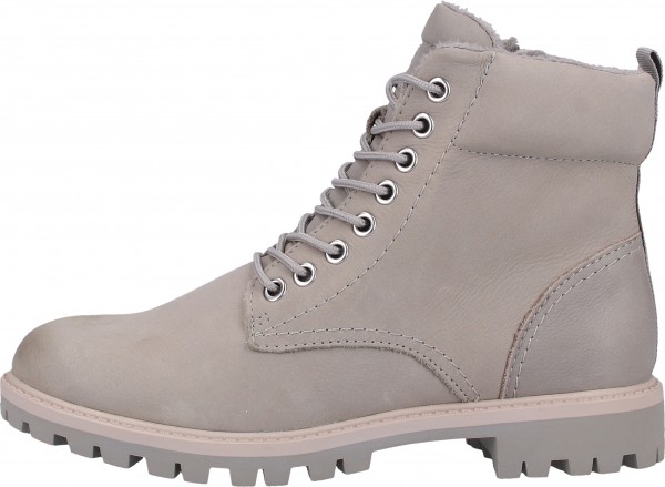Tamaris Stiefelette Nubukleder Hellgrau