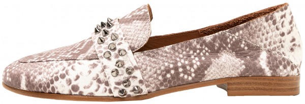 Inuovo Slipper Leder Braun/Beige