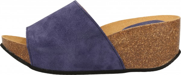Scholl Pantoletten Leder Marine