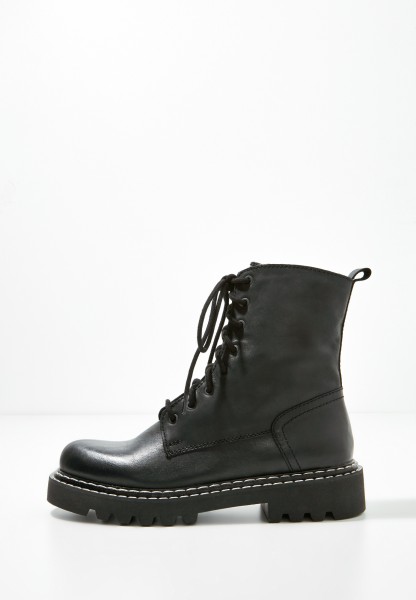 Inuovo Stiefelette Leder Schwarz