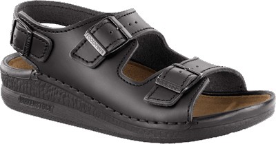 FOOTPRINTS Nebraska Handnaht-Sandalen Naturleder Schwarz