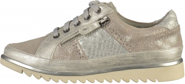 Jana Sneaker Leder/Synthetik Weiß/Silber