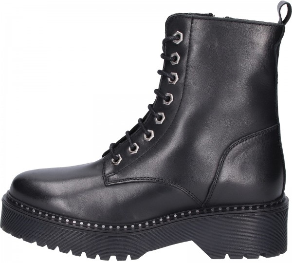 Sansibar Stiefelette Leder Schwarz