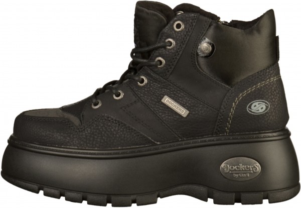 Dockers Stiefelette Lederimitat Schwarz