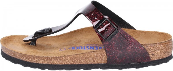 Birkenstock Gizeh Zehensteg Birko-Flor Iride Strong Red