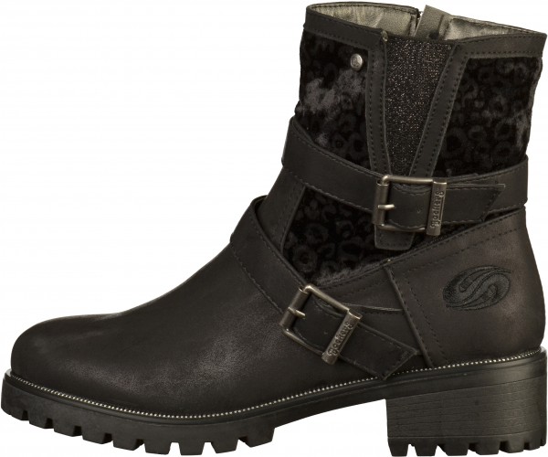 Dockers Stiefelette Lederimitat/Textil Schwarz