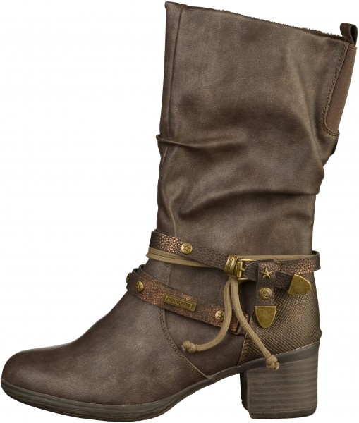 Dockers Stiefel Lederimitat Dunkelbraun