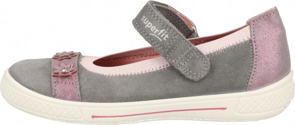 Superfit Ballerinas Veloursleder Hellgrau