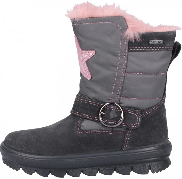Superfit Stiefel Velourleder/Textil Grau