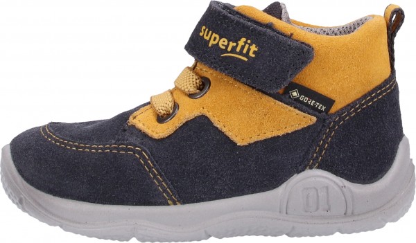 Superfit Halbschuhe Velourleder/Textil Grau/Gelb