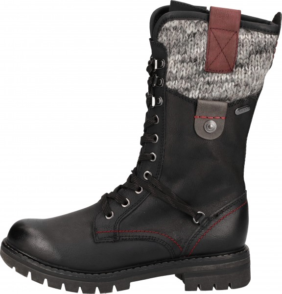 Marco Tozzi Stiefel Lederimitat/Textil Schwarz