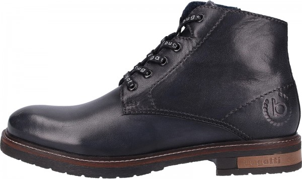 Bugatti Stiefelette Glattleder Dunkelgrau