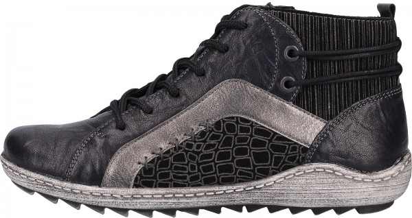 Remonte Sneaker Lederimitat Blau/Schwarz