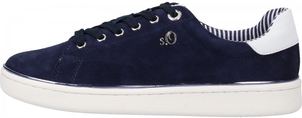 s.Oliver BLACK LABEL Sneaker Leder/Textil Navy