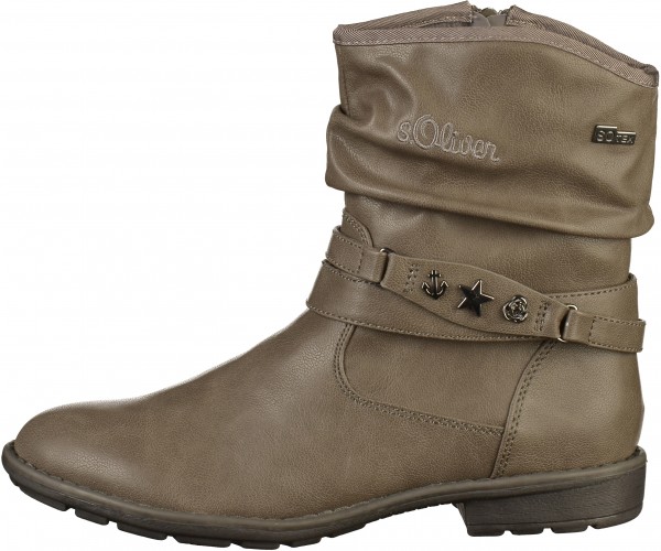 s.Oliver Stiefelette Nappaleder Grau