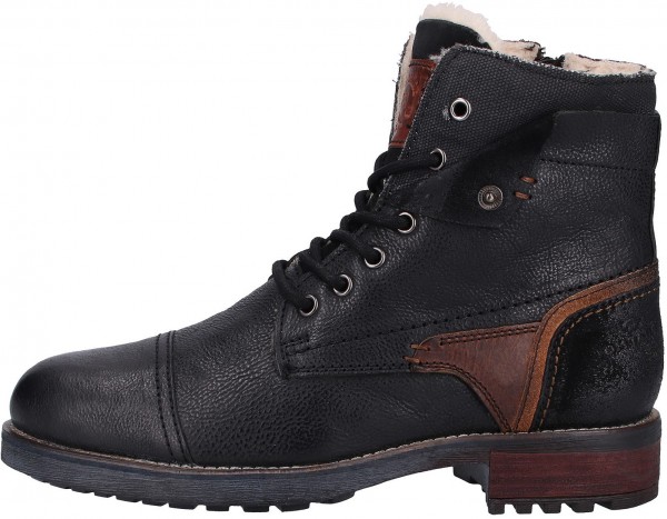 Tom Tailor Stiefelette Leder Schwarz Warmfutter