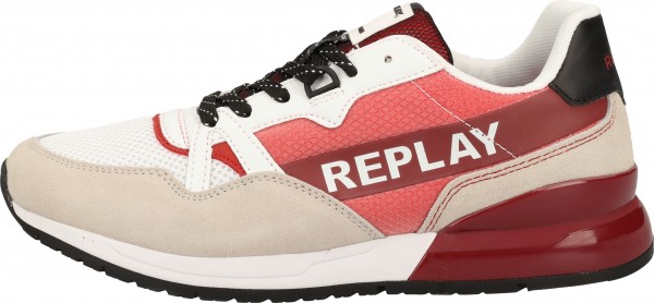 Replay Sneaker Veloursleder/Textil Weiß/Rot