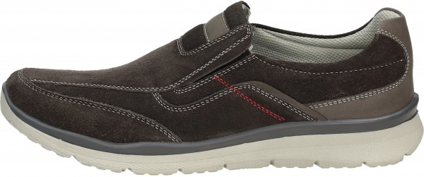 Bama Slipper Veloursleder Dunkelgrau