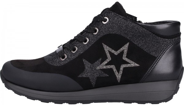 ara Sneaker Lederimitat/Textil Schwarz