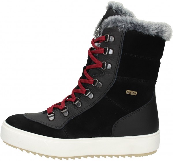 Sansibar Stiefelette Leder Grau Warmfutter